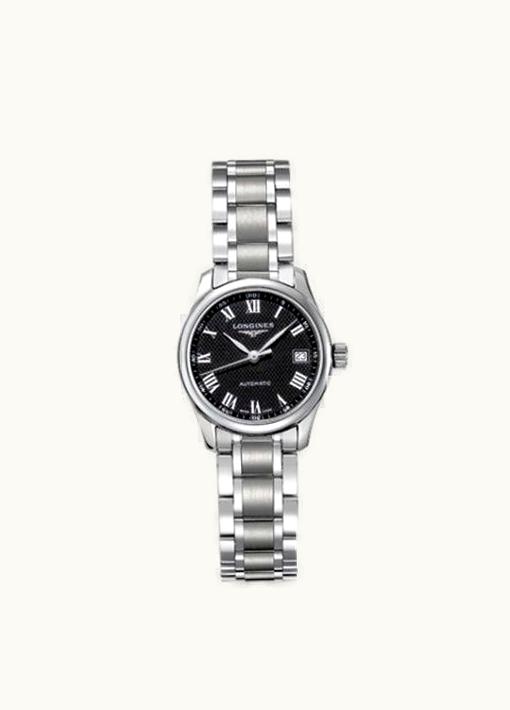 Longines Master Collection Date 25.5 Stainless Steel / Black - Roman / Bracelet