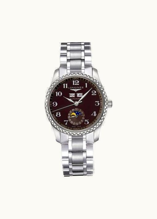 Longines Master Collection Calendar 36 Stainless Steel / Diamond / Brown MOP / Bracelet