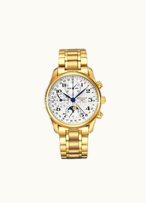 Longines Master Collection 40 Chronograph Calendar Yellow Gold / Silver / Bracelet
