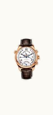 Longines Master Collection 44 Retrograde Pink Gold / Silver-Arabic / Alligator
