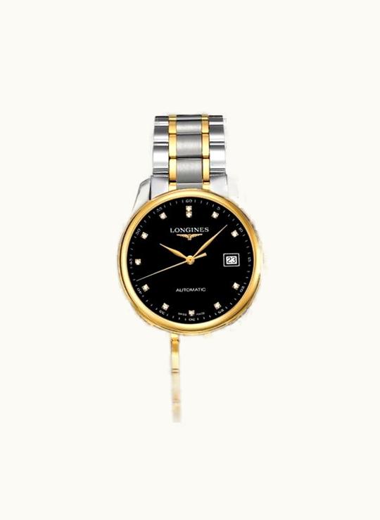 Longines Master Collection Date 36 Two Tone Black DIamond