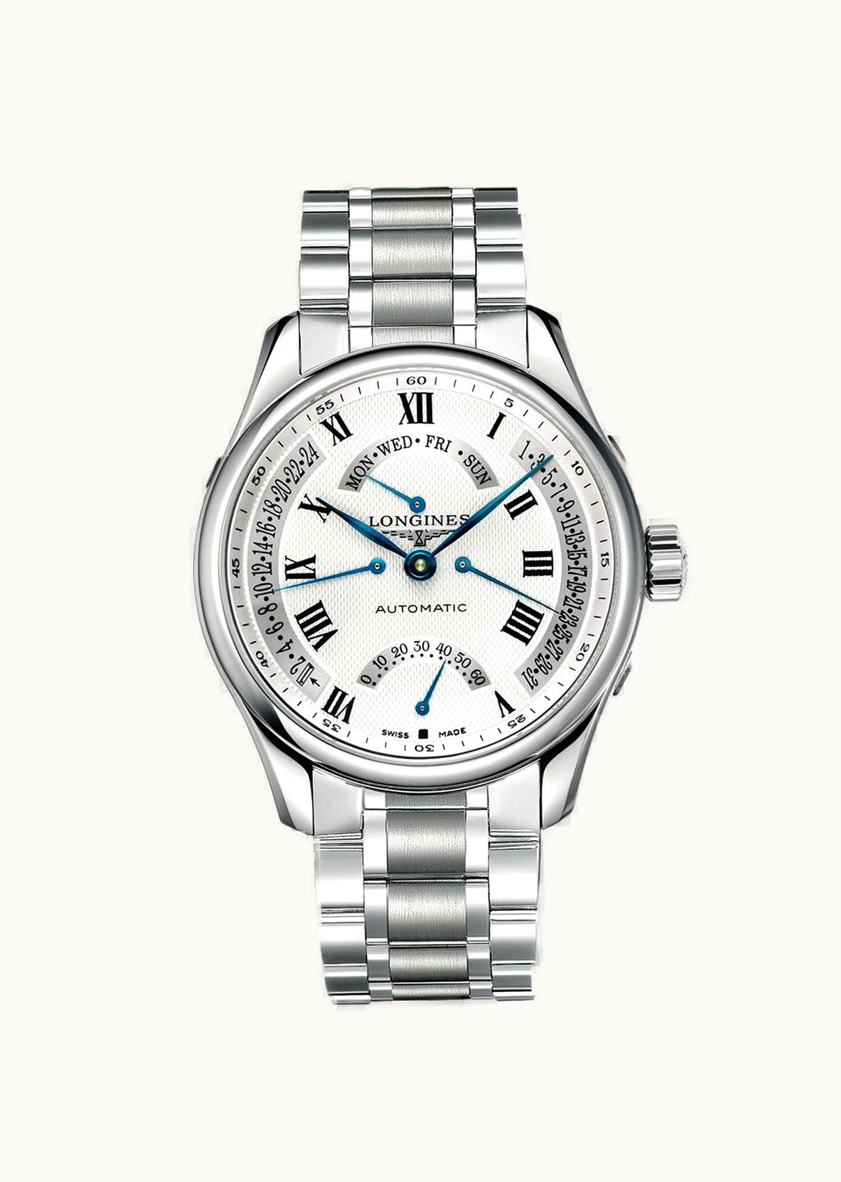 Longines Master Collection 44 Retrograde Stainless Steel / Silver-Roman / Bracelet