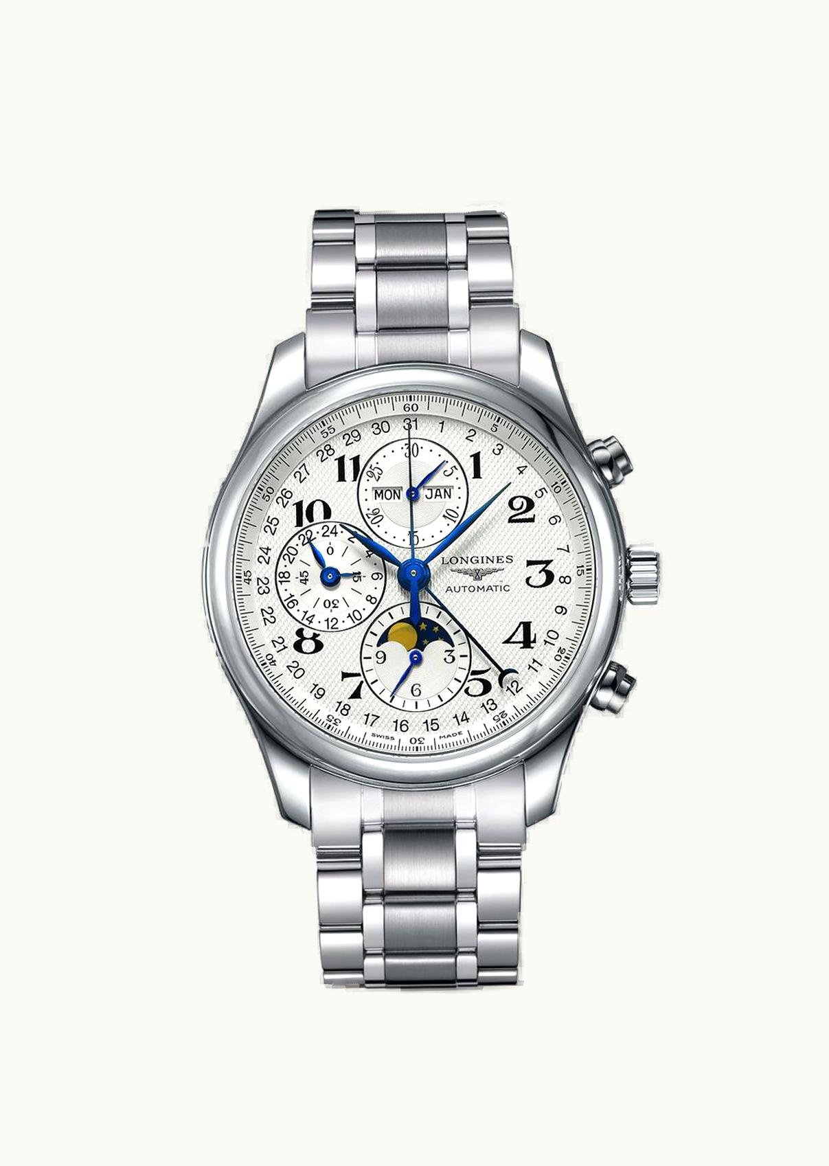 Longines Master Collection 42 Chronograph Calendar Stainless Steel / Silver-Arabic / Bracelet
