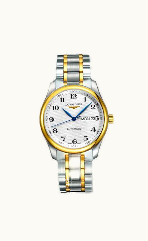 Longines Master Collection 38.5 Stainless Steel / Yellow Gold / Silver-Arabic / Bracelet