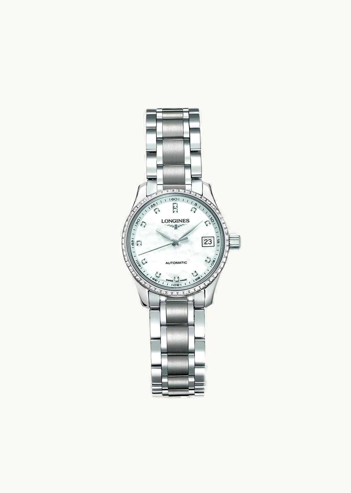 Longines Master Collection Date 25.5 Stainless Steel - Diamond / MOP / Bracelet