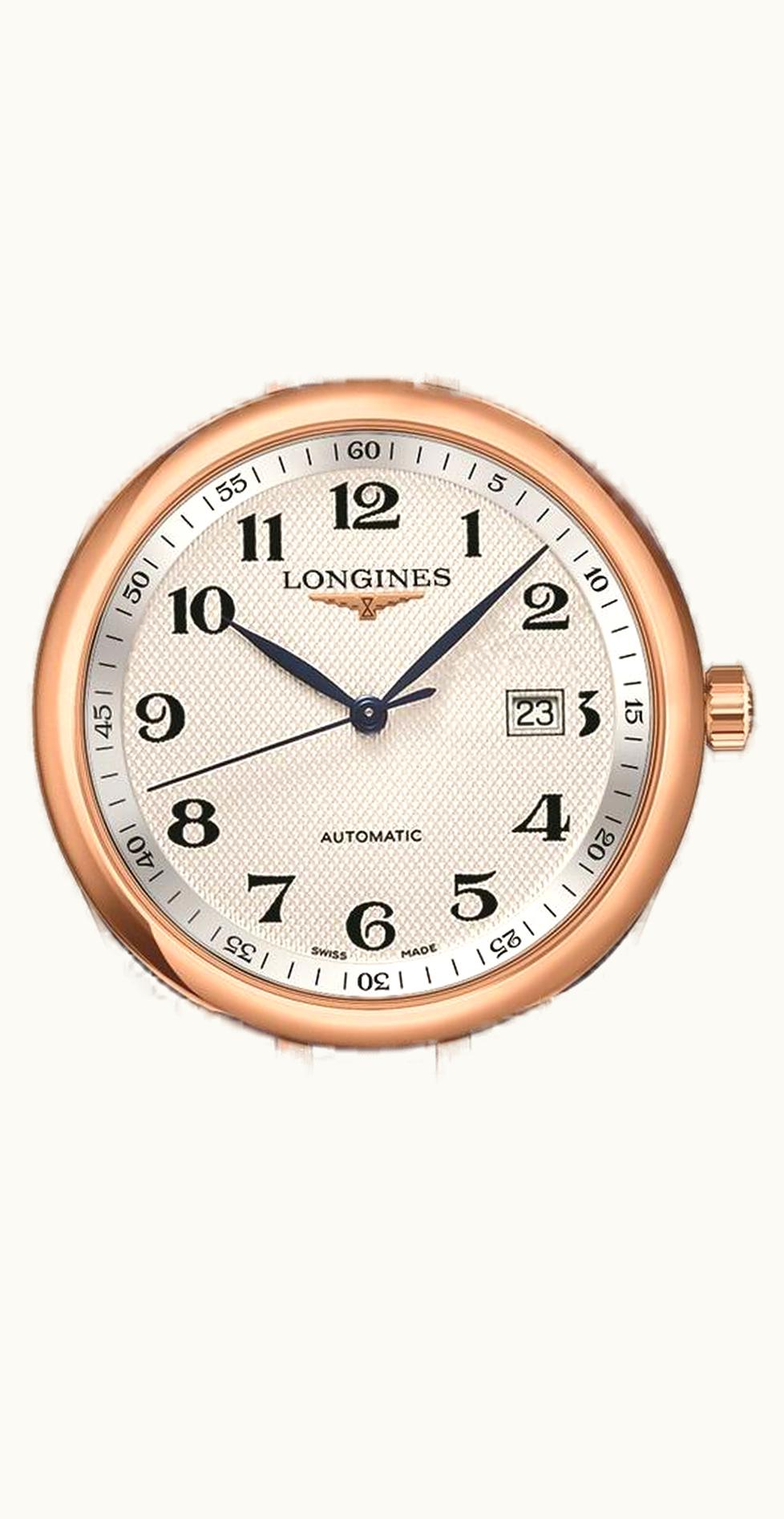 Longines Master Collection 40 Date Stainless Steel / Pink Gold / Silver-Arabic Bracelet