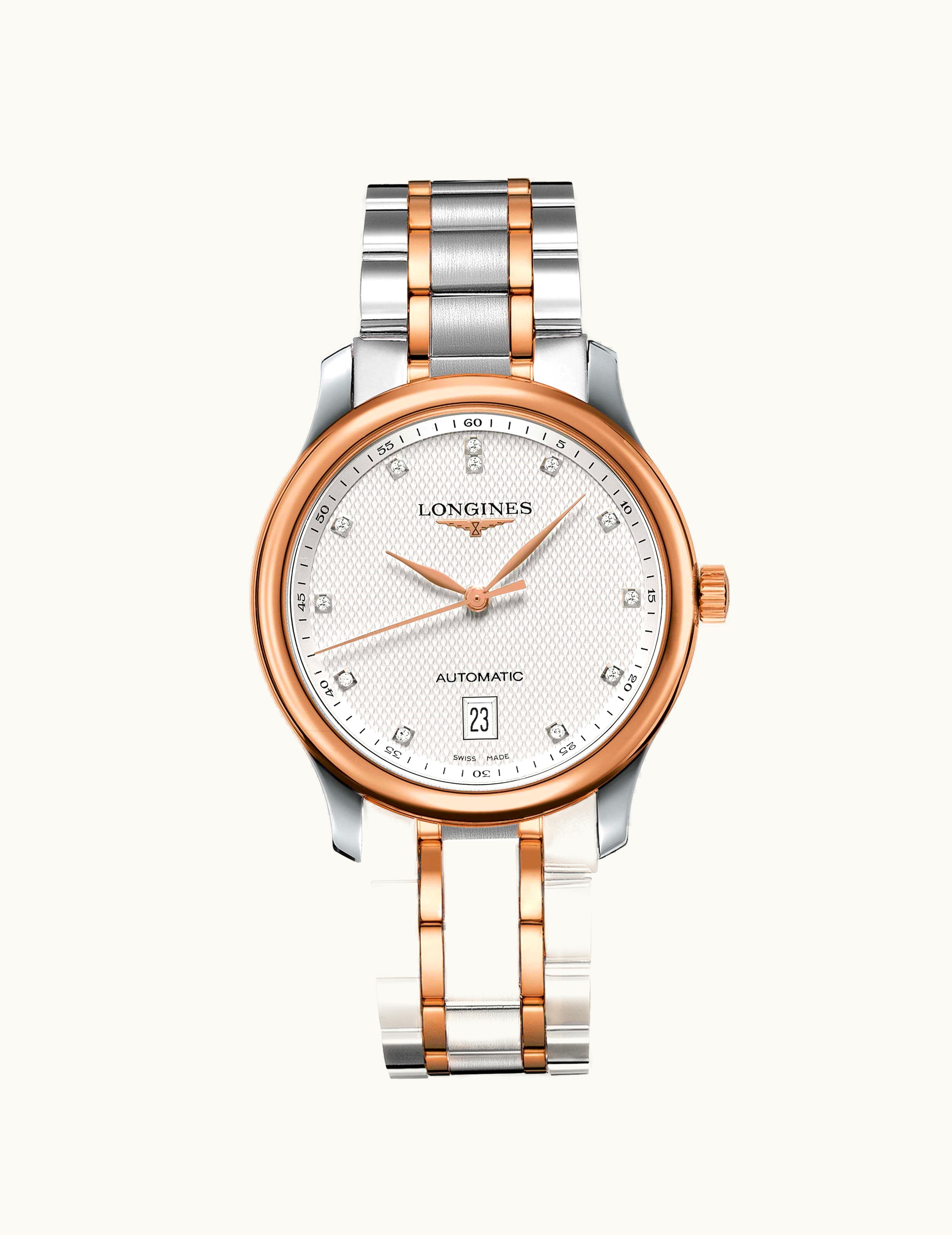 Longines Master Collection Date 38.5 Two Tone Rose / Diamond