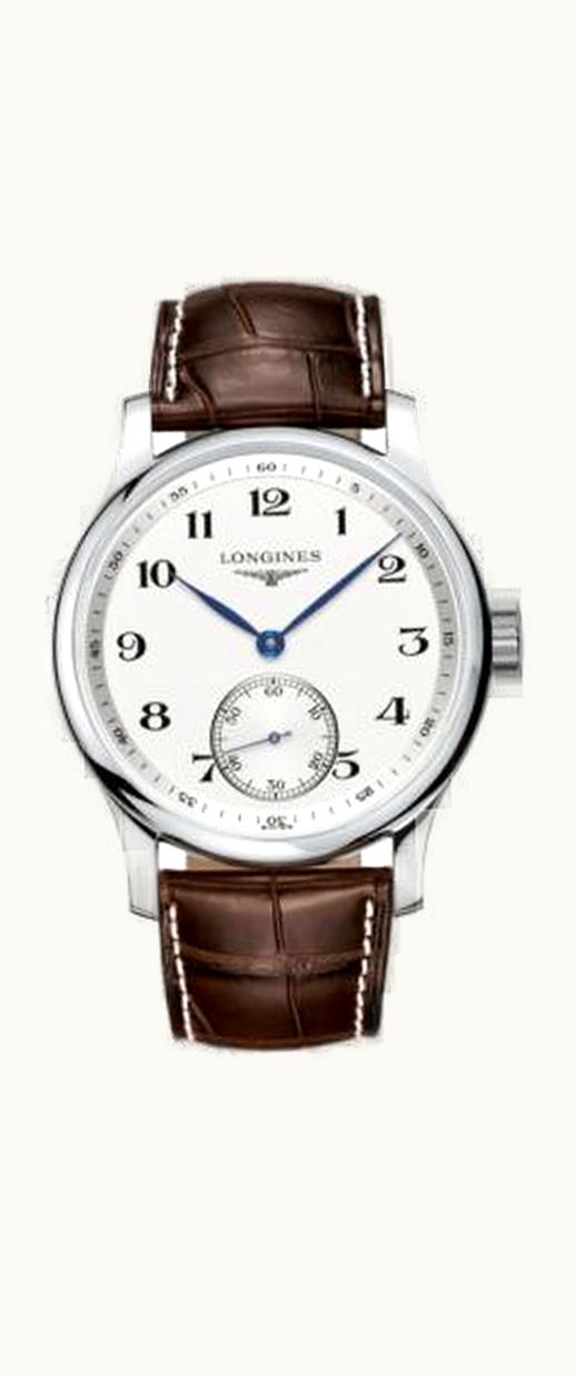 Longines Master Collection 47.5 Small Seconds Stainless Steel / Silver-Arabic / Alligator XL