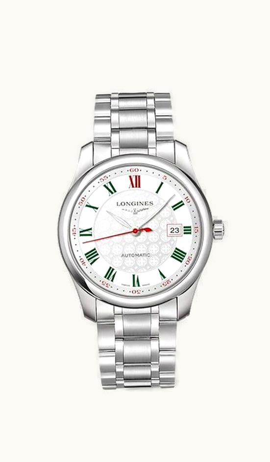 Longines Master Collection 40 Date Stainless Steel / Silver-Roman / Alligator / DFS