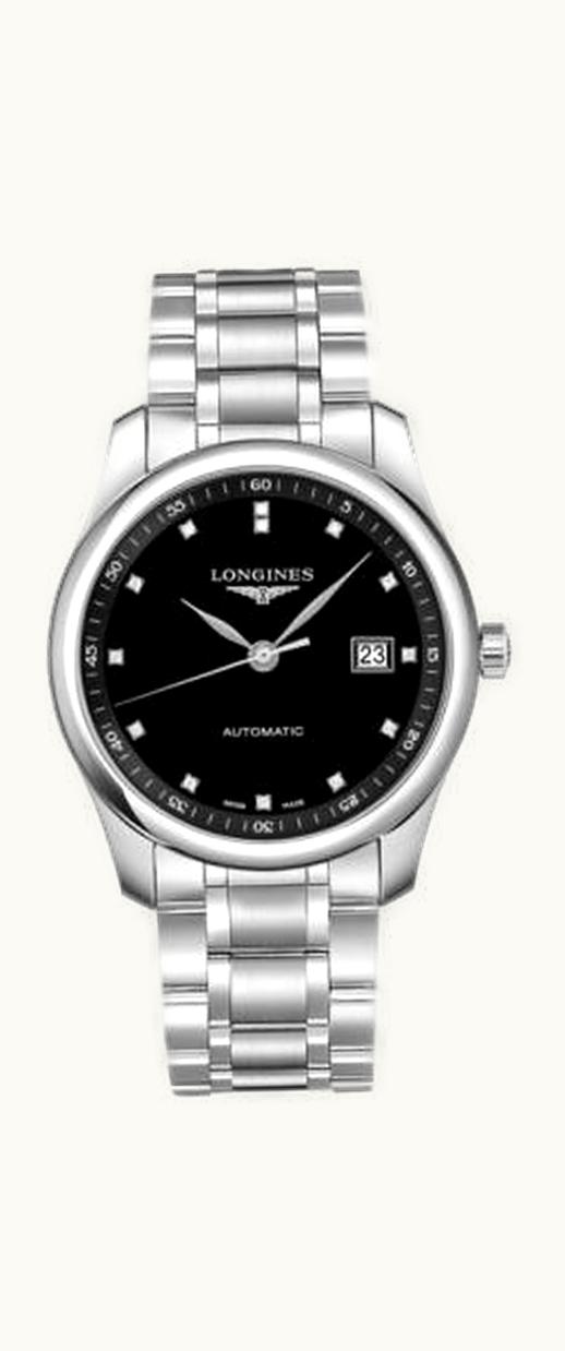 Longines Master Collection 40 Date Stainless Steel / Black-Diamond / Bracelet