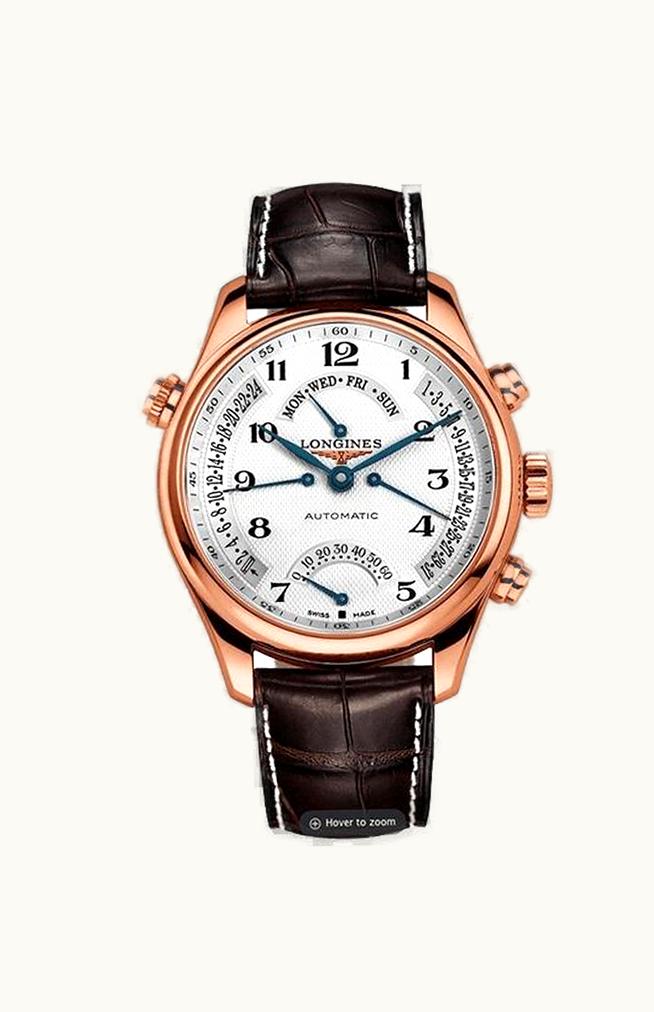 Longines Master Collection 44 Chronograph Pink Gold / Silver-Arabic / Alligator / 100th anniversary of the Republic of Portugal