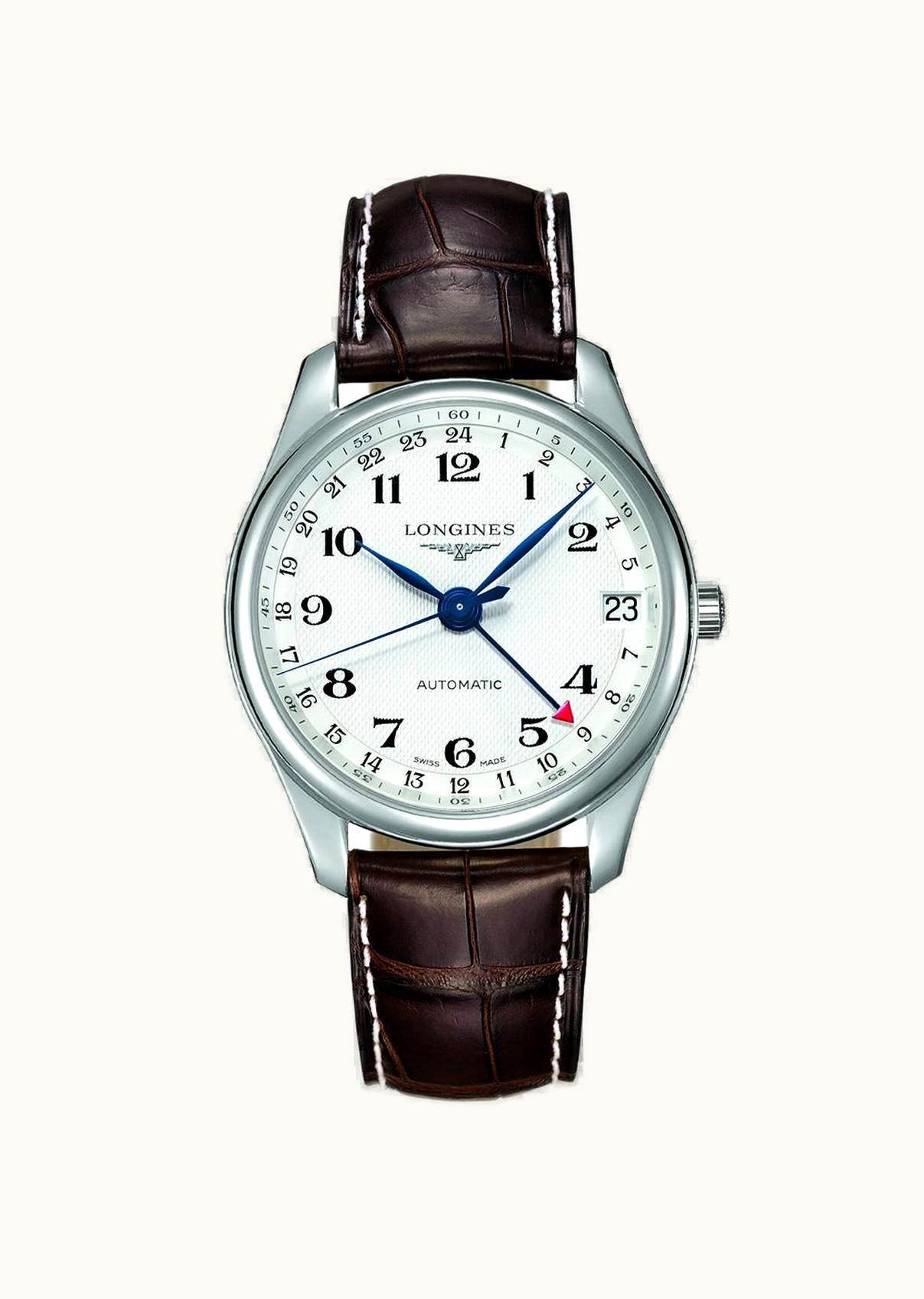 Longines Master Collection 42 24h Stainless Steel / Silver-Arabic / Alligator XL