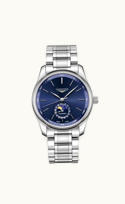 Longines Master Collection 40 Moonphase Stainless Steel / Blue / Bracelet