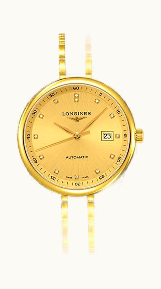 Longines Master Collection 42 Date Stainless Steel / Yellow Gold / Champagne-Diamond / Bracelet