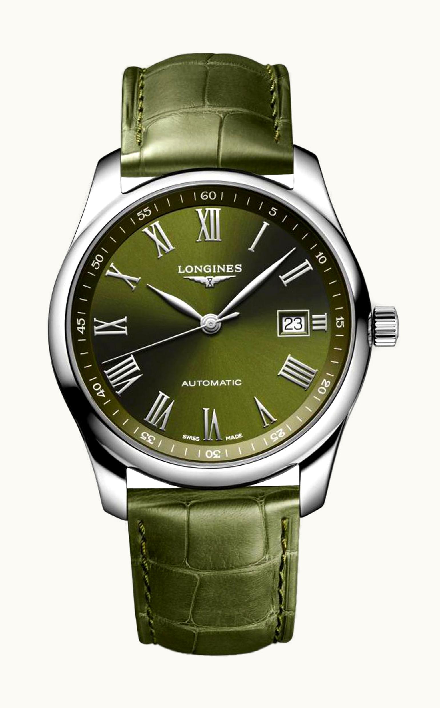 Longines Master Collection 40 Date Stainless Steel / Green - Roman