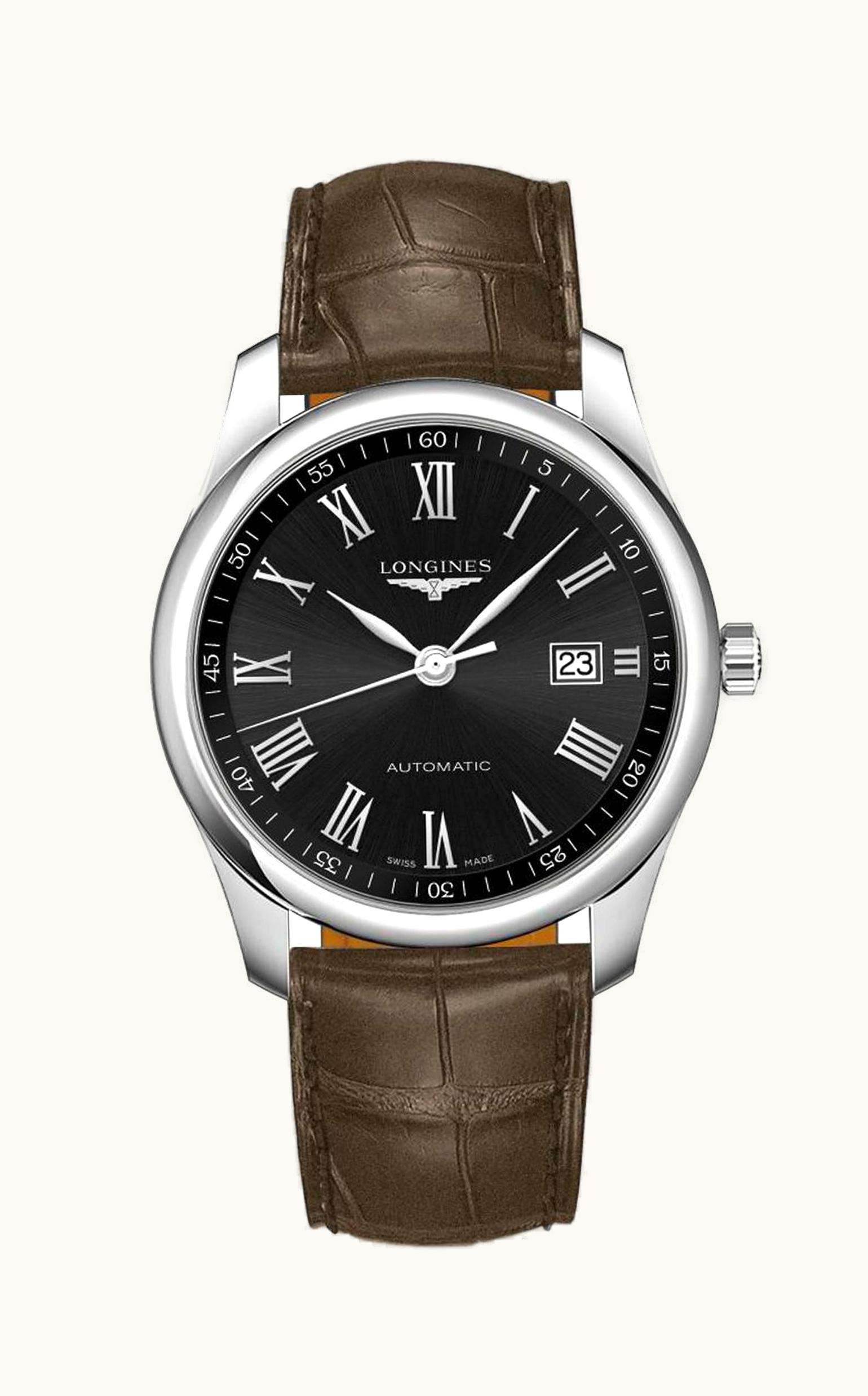 Longines Master Collection 40 Date Stainless Steel / Black - Roman