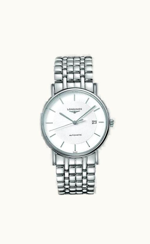 Longines Presence 38.5 Automatic Stainless Steel / White / Bracelet