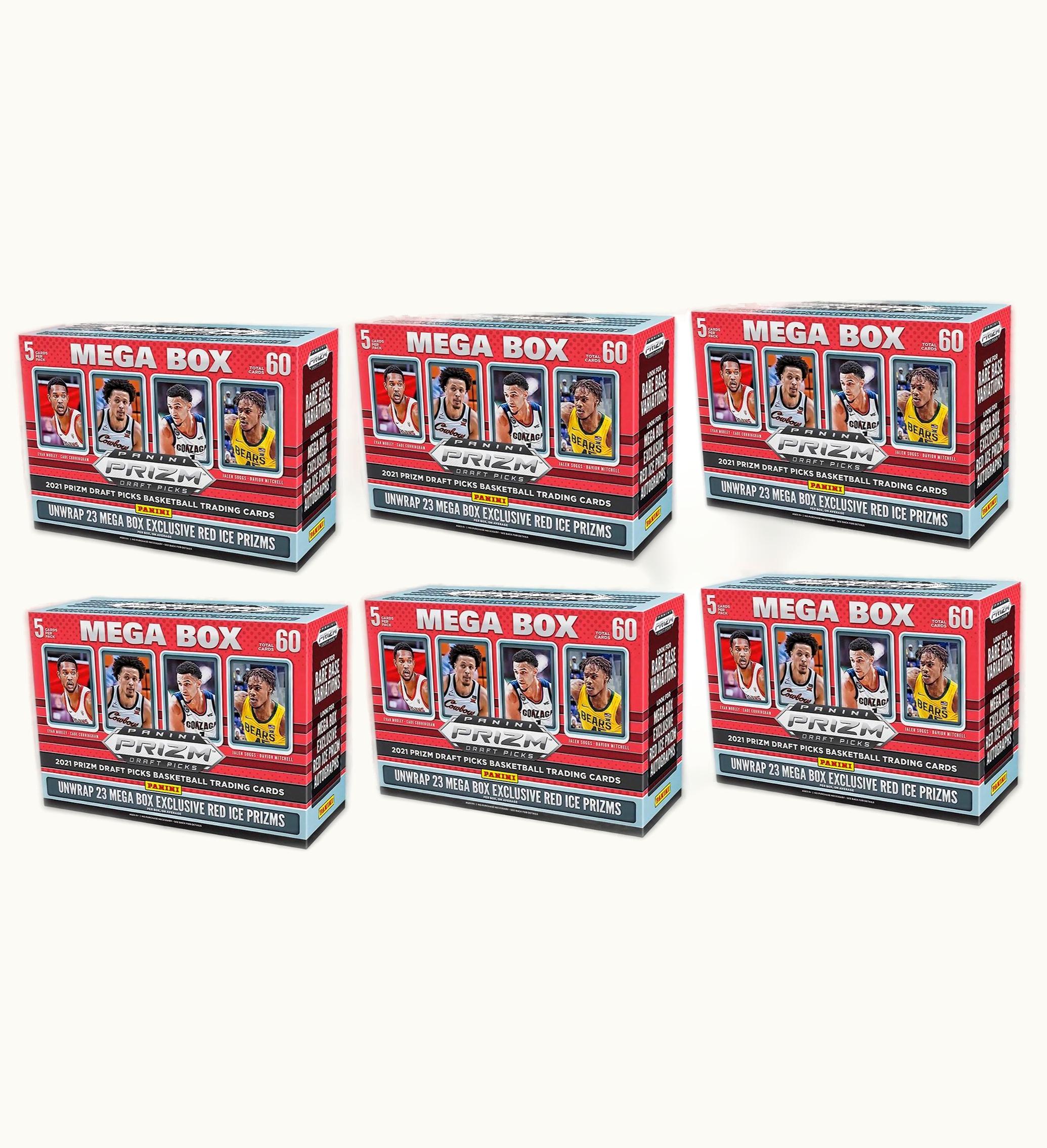 Panini Collegiate Basketball Mega Box (Red Ice Prizms) 6x Lot