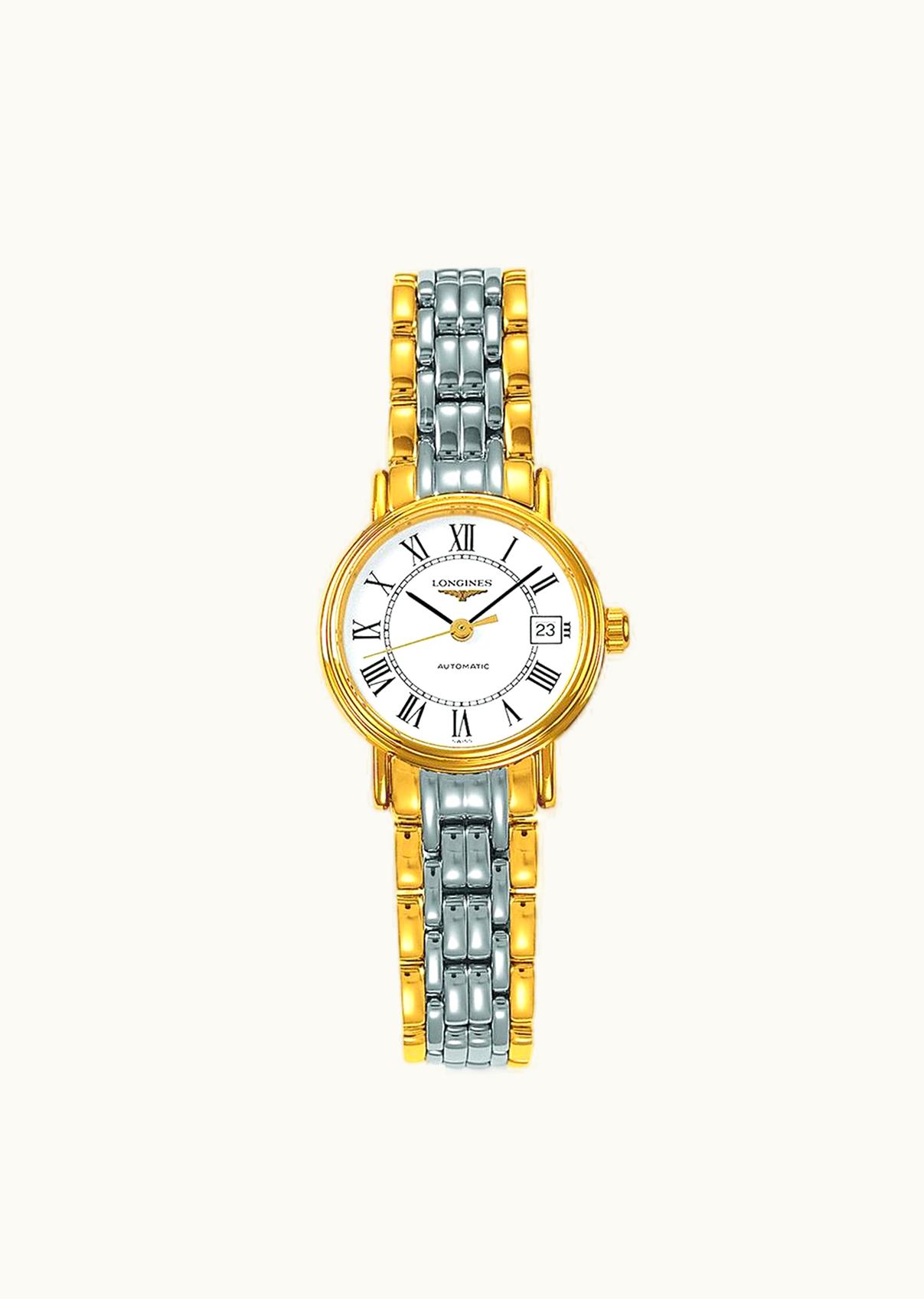 Longines Presence 25.5 Automatic PVD Gold / White - Roman / Bracelet
