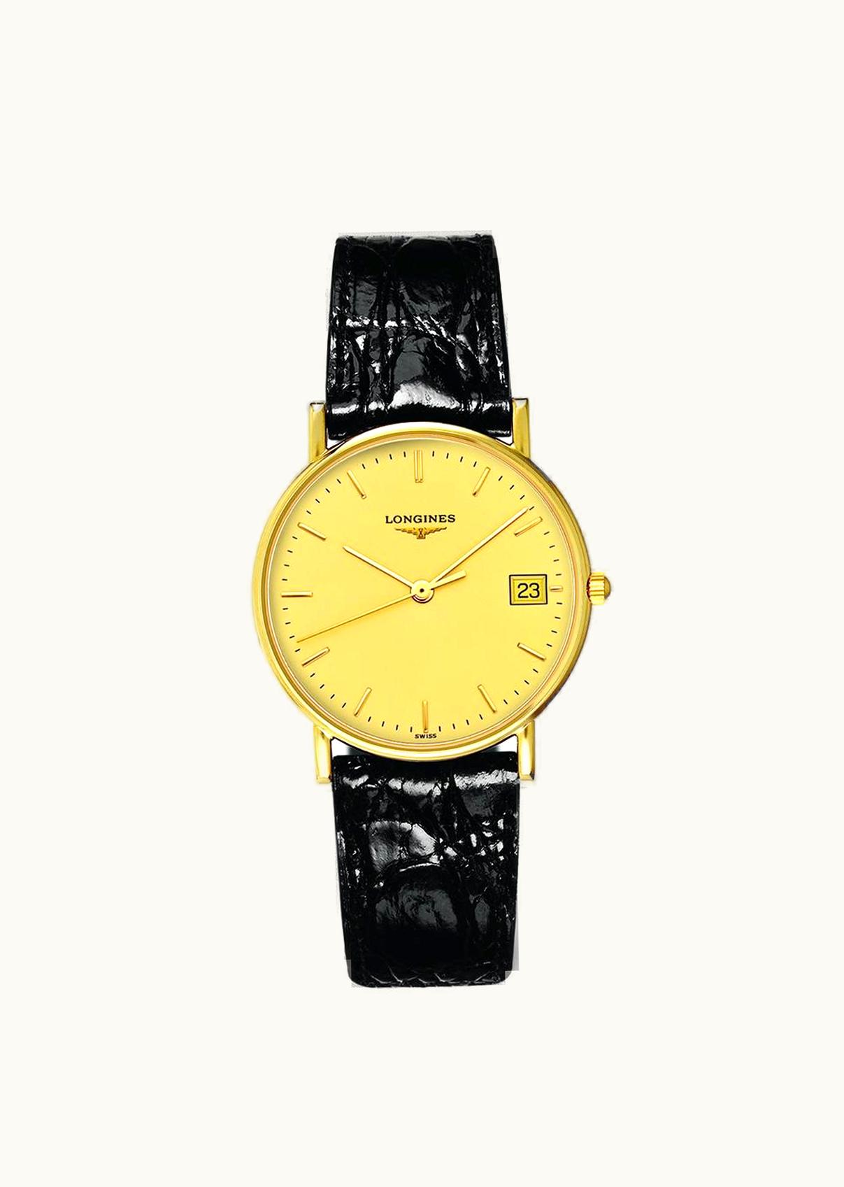 Longines Presence 33.5 Quartz Yellow Gold / Champagne