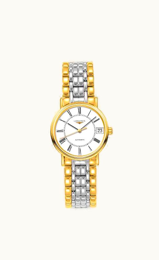 Longines Presence Automatic 30 PVD Gold / White - Roman / Bracelet