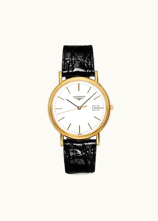 Longines Presence 38.5 Quartz PVD Gold / White