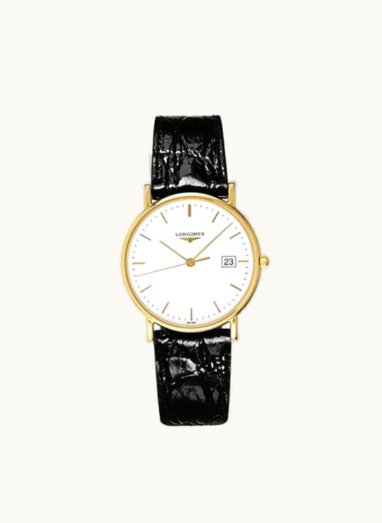 Longines Presence 33.5 Quartz Yellow Gold / White