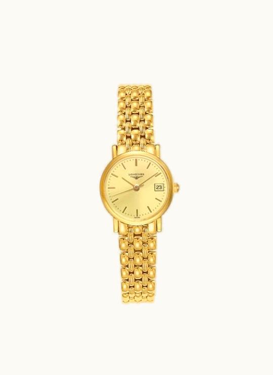 Longines Presence 23.5 Quartz Yellow Gold / Champagne / Bracelet