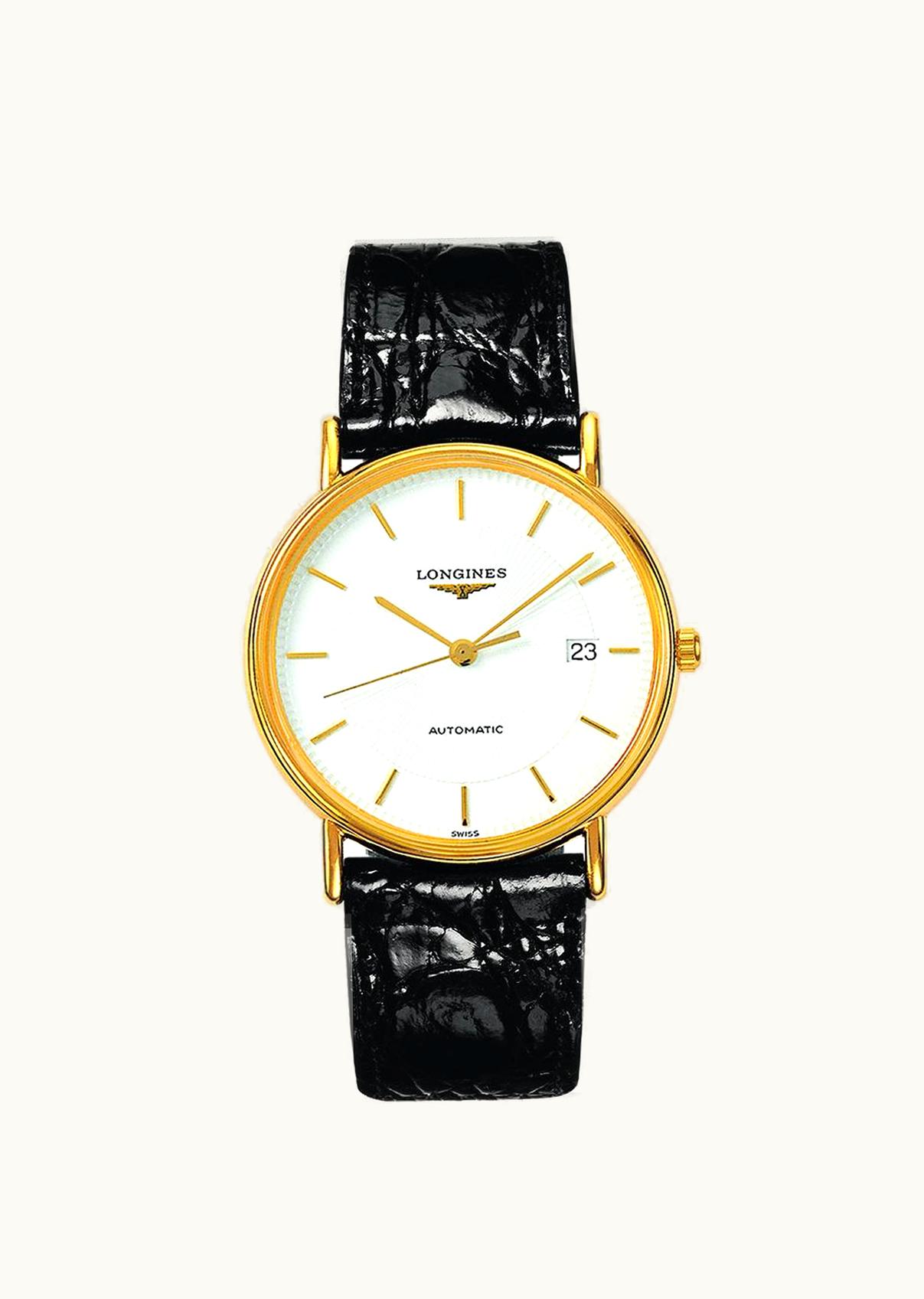 Longines Presence 38.5 Automatic PVD Gold / White / Strap