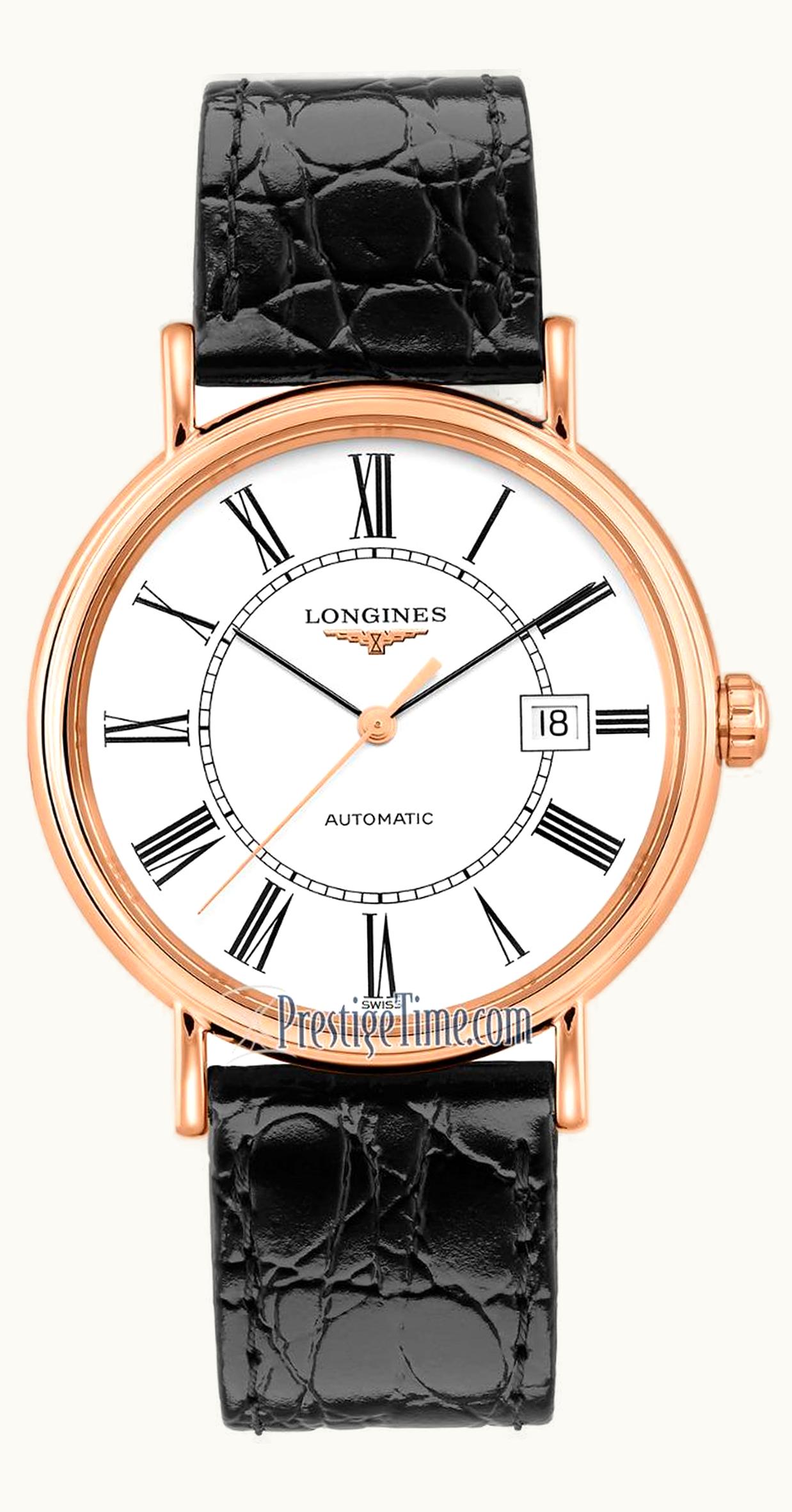 Longines Presence 40 Automatic PVD Gold / White - Roman
