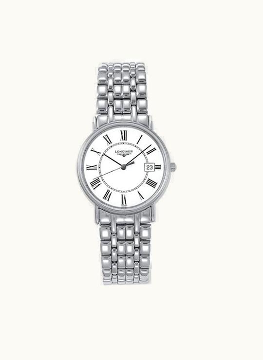 Longines Presence 33 Quartz Stainless Steel Roman Bracelet