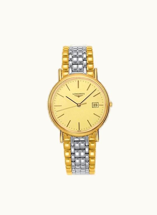 Longines Presence 38.5 Quartz PVD Gold / Champagne / Bracelet