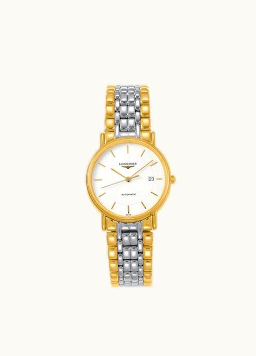 Longines Presence 34.5 Automatic Yellow Stick Bracelet Two Tone
