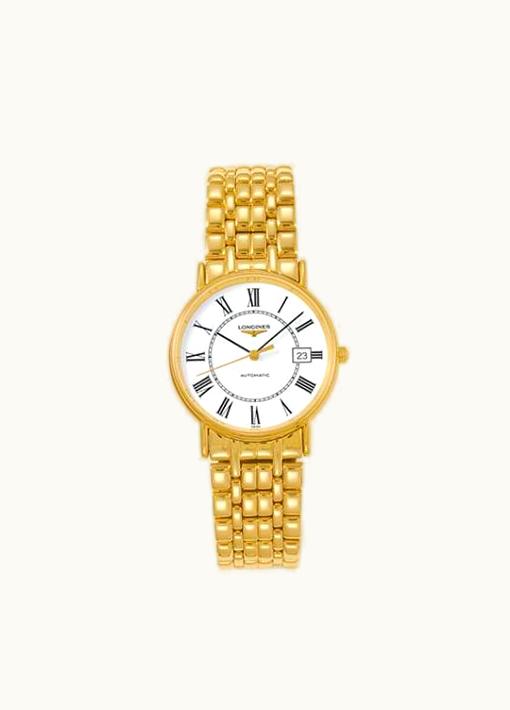 Longines Presence 34.5 Automatic Yellow Roman Bracelet