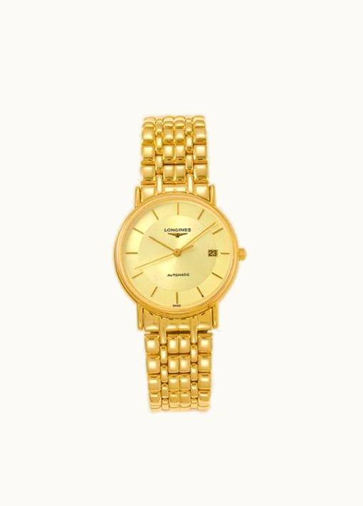 Longines Presence 34.5 Automatic Yellow Stick Yellow Bracelet