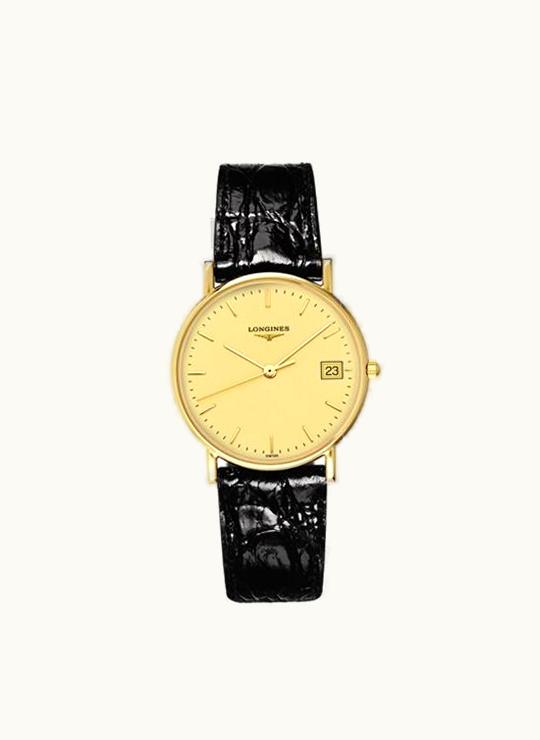 Longines Presence 33.5 Quartz Yellow Gold / Champagne