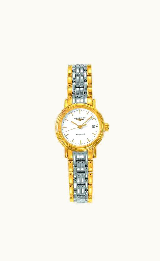 Longines Presence 25.5 Automatic PVD Gold / White / Bracelet
