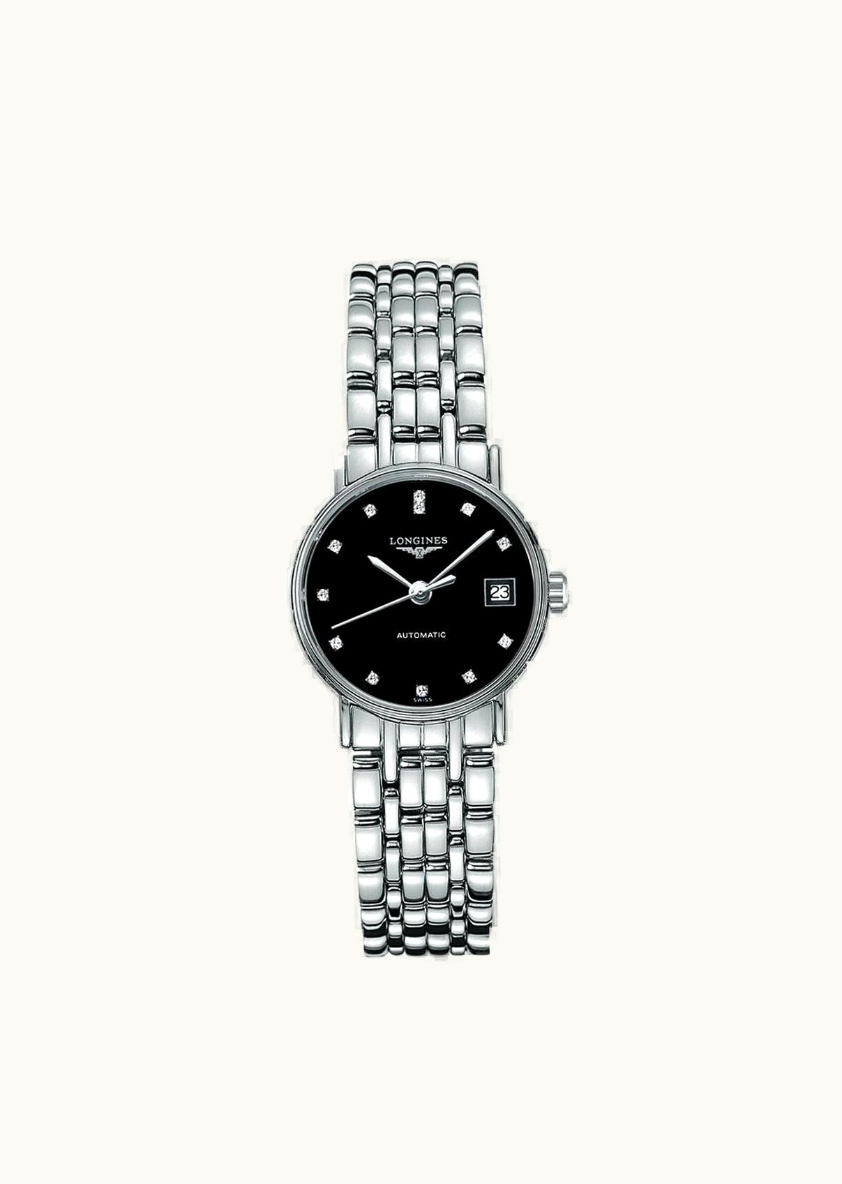 Longines Presence 25.5 Automatic Stainless Steel / Black - Diamond / Bracelet