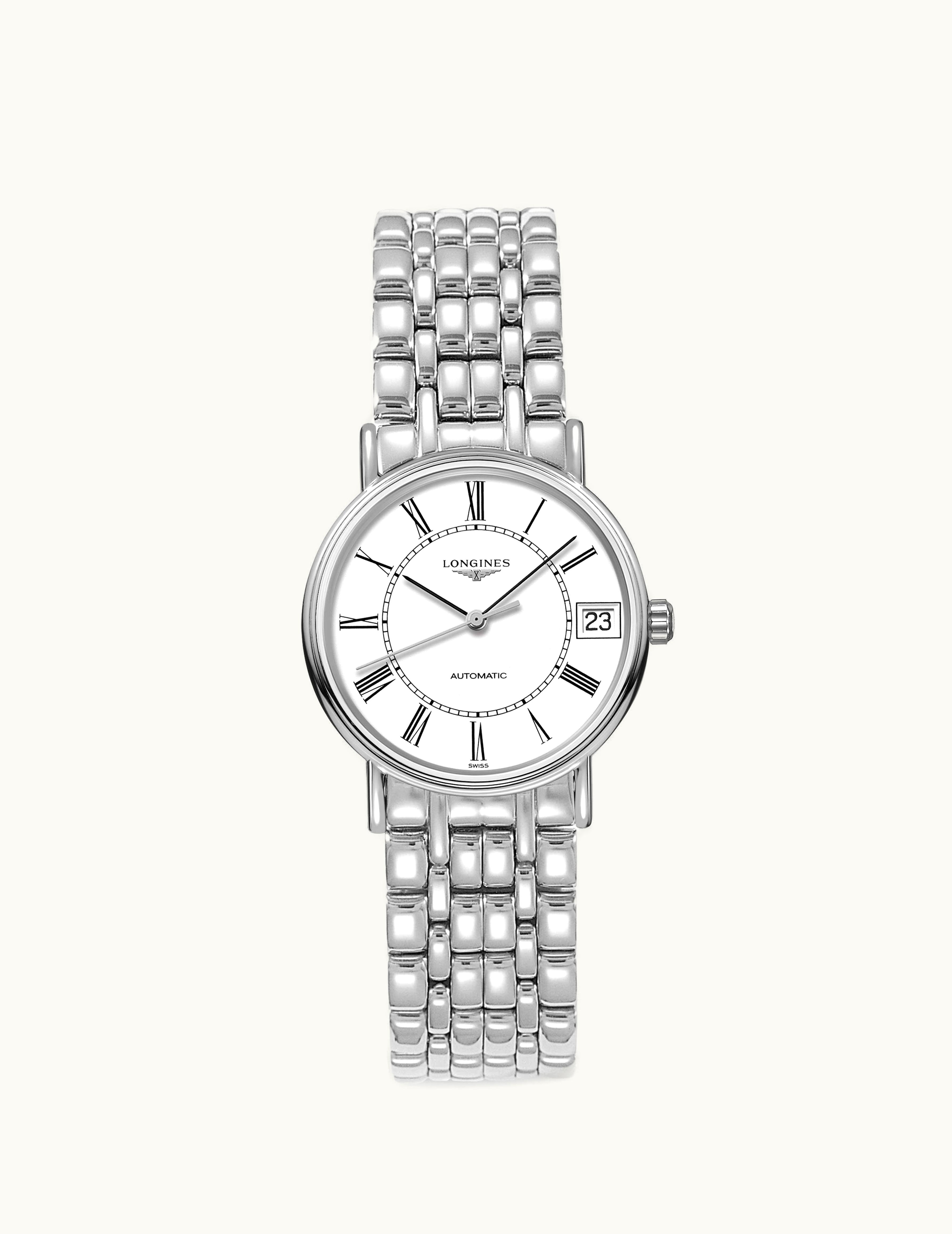 Longines Presence Automatic 30 Stainless Steel / White - Roman / Bracelet