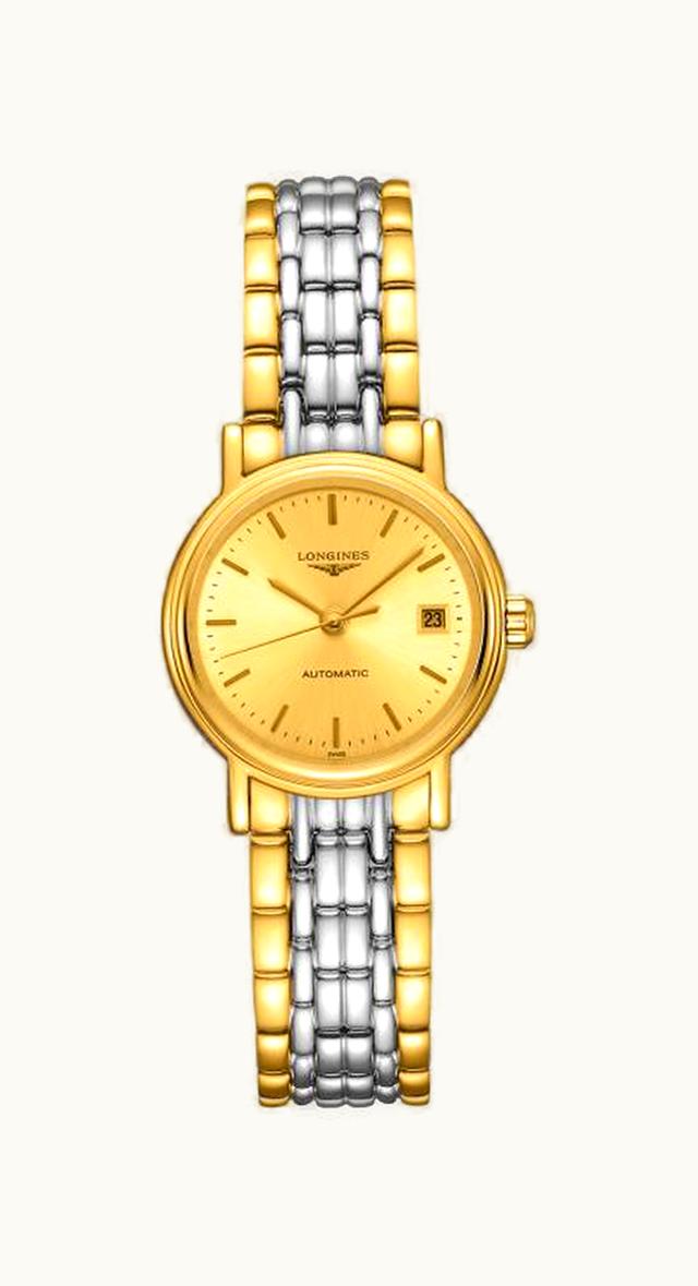 Longines Presence 25.5 Automatic PVD Gold / Champagne / Bracelet