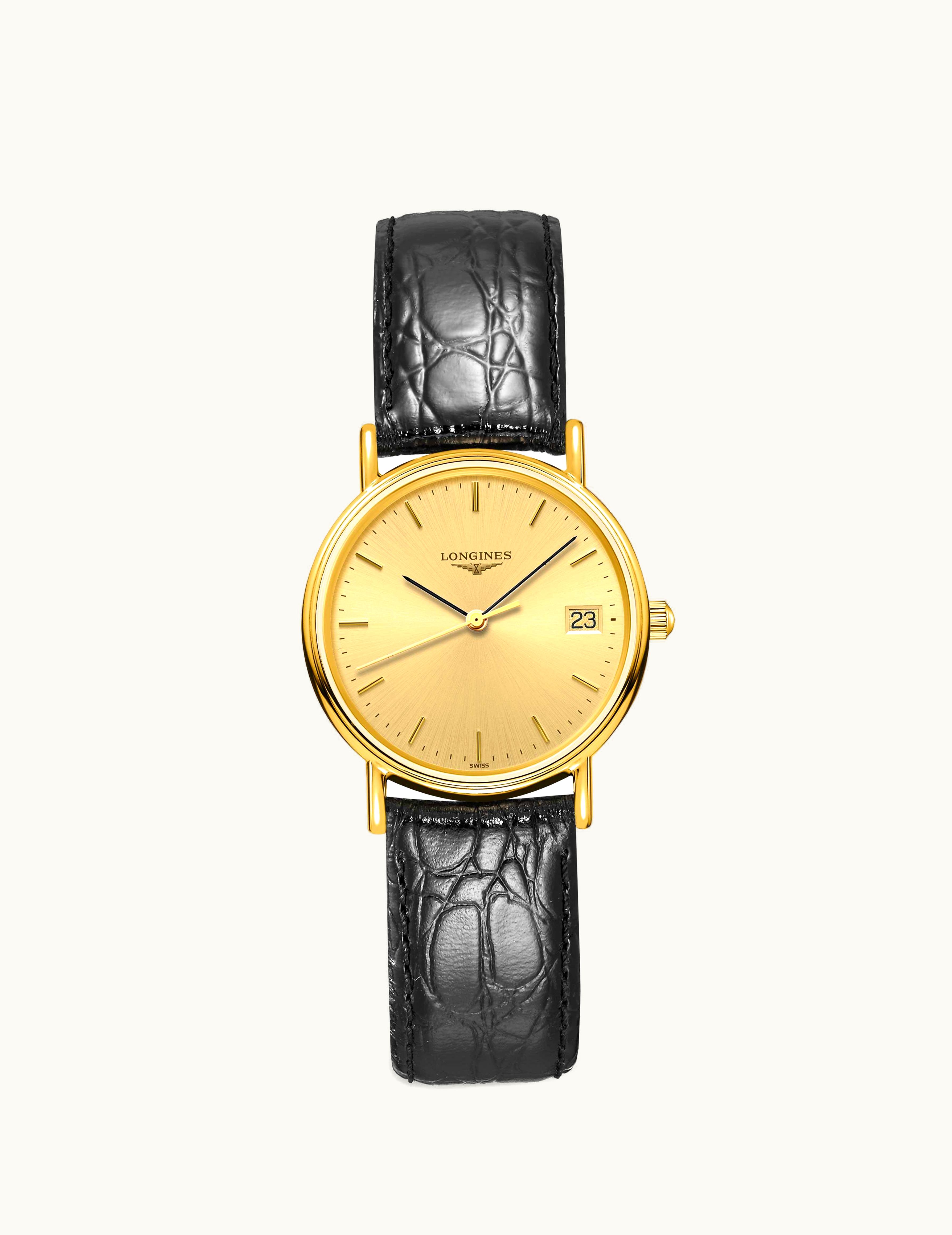 Longines Presence Quartz 30mm PVD Gold / Champagne