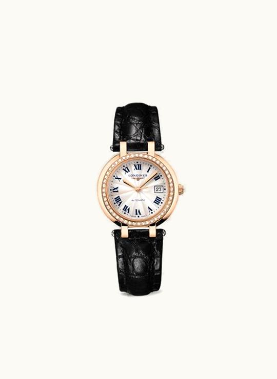 Longines PrimaLuna Automatic 30 Pink Gold Diamond Leather