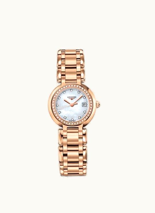 Longines PrimaLuna Quartz 26.5 Pink Gold / Diamond / MOP / Bracelet