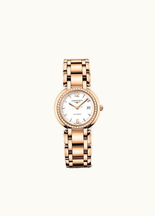 Longines PrimaLuna Automatic 30 Pink Gold Diamond Arabic