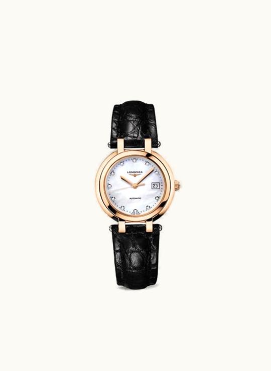 Longines PrimaLuna Automatic 30 Pink Gold Leather MOP