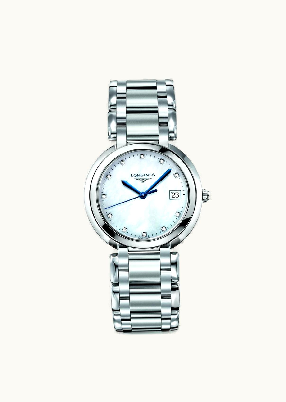 Longines PrimaLuna Quartz 34 Stainless Steel / MOP / Bracelet
