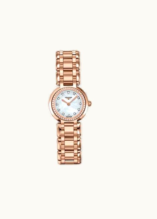 Longines PrimaLuna Quartz 23 Pink Gold Diamond MOP