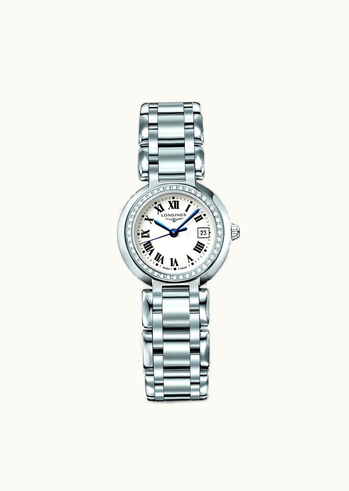 Longines PrimaLuna Quartz 26.5 Stainless Steel / Diamond / Silver - Roman / Bracelet
