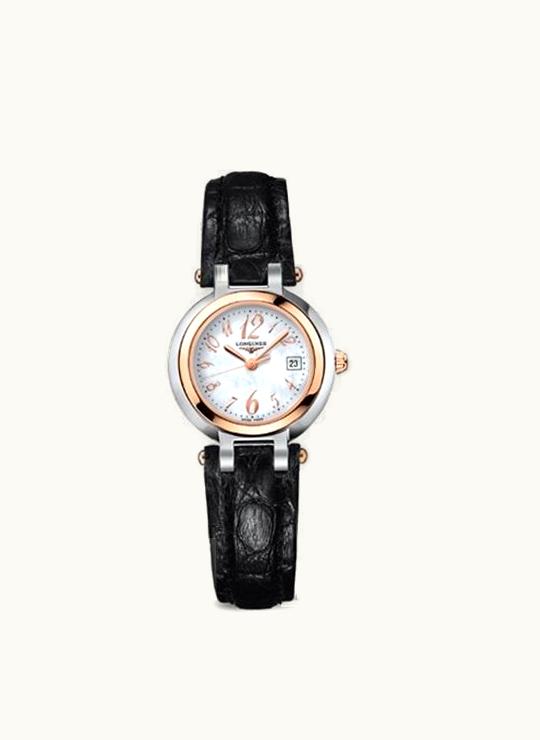 Longines PrimaLuna Quartz 26.5 Stainless Steel / Pink Gold / MOP - Arabic
