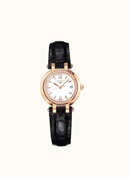 Longines PrimaLuna Quartz 26.5 Pink Gold / Diamond / White